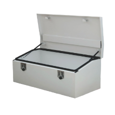  Truck Box Steel 1250 x 600 x 500 White Low Profile Gas Struts T Lock and Rubber Seal