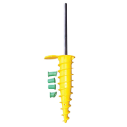 Water Hose Reel Ground Auger Toolex Hang Card Yellow