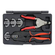 Plier Set 2 Piece: Wire Stripping & Crimping Kit with High Impact PVC Case