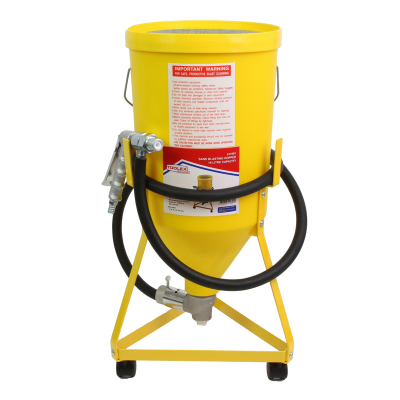 Sandblasting Hopper 19L Cap Portable Hopper on Castor Wheels