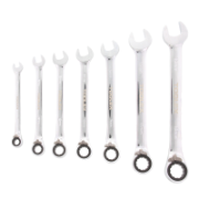 Spanner Gear Rev 7Pc Met Set 8 To 19MM Industrial Pouch & Box