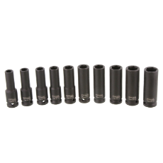  Imp Skt Deep Set 1/2Dr 10P Met 10Pc Metric Set CR-MO 10, 11, 12, 13, 14, 15, 16, 17, 18 &