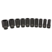 Imp Skt Deep Set 3/4Dr 10P Met 10PC Metric Set CR-MO 21, 22, 24, 27, 30, 32, 33, 36, 41 & 4