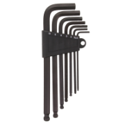 Hex Key & Ball 7pc Set Metric 2.5mm-10mm Extra Long Chrome