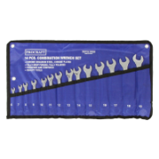 Combination Spanner Set 14 Pc Metric 6 to 19mm Canvas Pouch Standard
