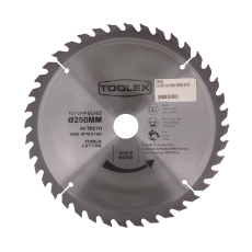  Circular Saw Blade 250MM 40TH Timber Cutting With 30MM Bore &  Two Reducing Bushes 25MM &