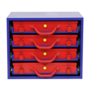 Tool Box Steel 450 x 350 x 370 Blue Multi-Level Storage Unit Includes Storage Cases