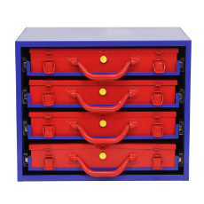  Tool Box Steel 450 x 350 x 370 Blue Multi-Level Storage Unit Includes Storage Cases
