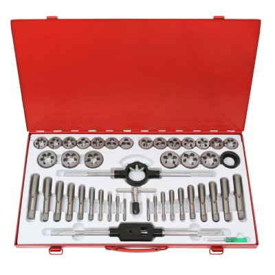 Tap & Die 45Pc Metric Set In Metal Case M6-M24 Wit 20 Taps & 20 Dies Tap Wrench & Die Hol