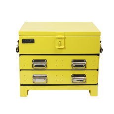  Truck Box Steel 550 x 403 x 470 Yellow Heavy Duty 2 Drawer 4 Tray SB1202