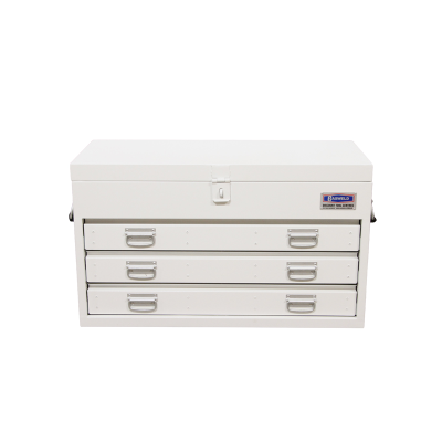 Truck Box Steel 1000 x 440 x 590 White 3 Drawers Gas Struts Heavy Duty