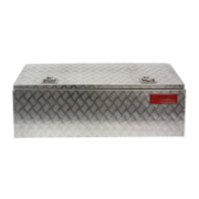 Tool Box Aluminium 1250 x 600 x 500 Checker Plate Gas Struts T-Lock Handle Low Profile