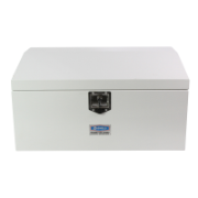 Truck Box Steel 950 x 600 x 500 White Low Profile T Lock Handle Rubber Seal
