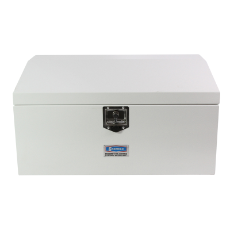  Truck Box Steel 950 x 600 x 500 White Low Profile T Lock Handle Rubber Seal