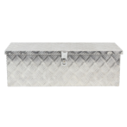 Tool Box Aluminium 765 x 355 x 245 Checker Plate 1.35mm Lid & Body Thickness