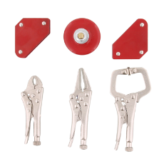  Clamp Magnet & Vice Grip Clamp Clamp Set 6 Piece With Welding Earth Magnet Clamp Small