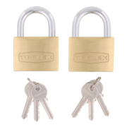 Padlock 60mm Wide Body Twin Pack Keyed Alike With Hardened Shackle 5/16