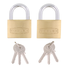  Padlock 60mm Wide Body Twin Pack Keyed Alike With Hardened Shackle 5/16