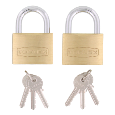 Padlock 60mm Wide Body Twin Pack Keyed Alike With Hardened Shackle 5/16