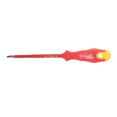  Screwdriver 100mm x 4mm Flat Blade Magentised Chrome Soft Grip Handle 1000V Insulated