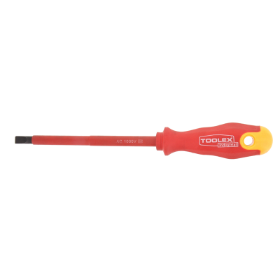 Screwdriver 150mm x 8mm Flat Blade Magentised Chrome Soft Grip Handle 1000V Insulated