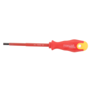 Screwdriver 125mm x 6mm Flat Blade Magnetised Chrome Soft Grip Handle 1000V Insulated