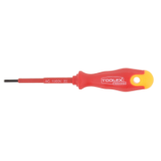 Screwdriver 75mm x 3mm Flat Blade Magnetised Chrome Soft Grip Handle 1000V Insulated