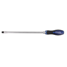  Screwdriver 300mm x 10mm Flat Blade Magnetised Chrome Hex Thru Tang Soft Grip Handle