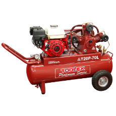  Air Compressor T20PES-70L 6.5 Hp 70L Handle Tank Elect Start Petrol Honda Fusheng 145Psi