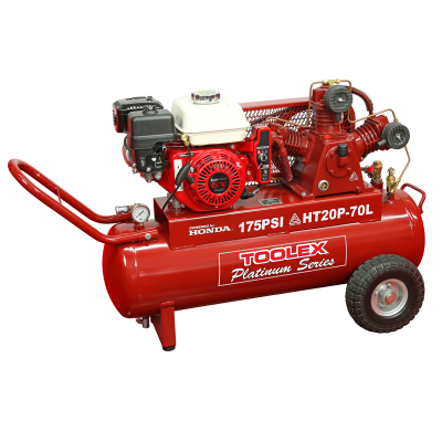Air Compressor THT20PES-70L 6. 5 Hp Petrol Honda Electr Start HTA65 Pump 70L Tank 175 Psi