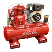 Air Compressor B24DES-100L 6.7 Hp Electrc Start Yanmar Diesel B-1 Fusheng Pump 100L Tank