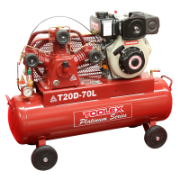 Air Compressor T20D-70L 4.7Hp Diesel Recoil Start Yanmar 145 Psi Fusheng Pump TA65 70L Tank