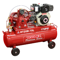  Air Compressor HT20D-70L 4.7hp Diesel Recoil Start Yanmar 175 Psi Fusheng Pump HTA65 70LTank