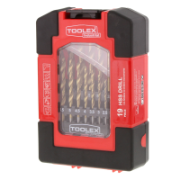 HSS 19 Piece Metric Drill Set 1.0MM To 10MM In 0.5MM 4241 Ti-Nite Coated In Metal Case R