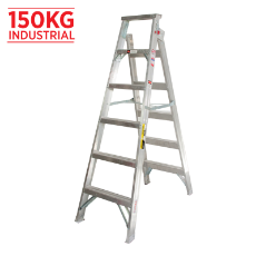  Ladder Dual Purpose 1.8m 3.3m 150kg Aluminium Industrial 6ft 11ft As/Nzs1892.1:1996