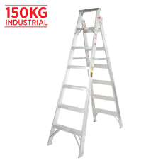  Ladder Dual Purpose 2.1m 3.9m 150kg Aluminium Industrial 7ft 12ft-9in As/Nzs1892.1:1996