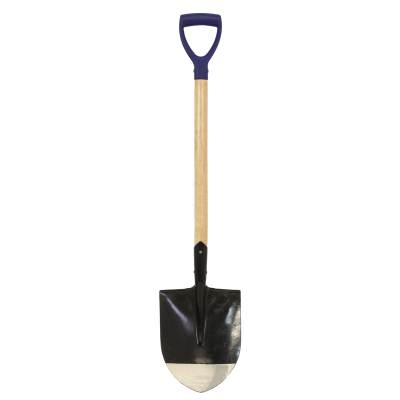 Shovel 1100mm x 220mm Round Mouth Wood Handle Plastic Grip