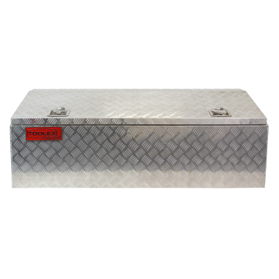Tool Box Aluminium 1450 x 600 x 500 Angled Checker Plate 1.8mm Thickness