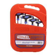 Key Hex & Ball 8pc Set 2mm-10mm Metric T-Handle Chrome Plated with Carry Box