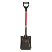 Shovel 1250mm x 270mm Square Mouth Fibreglass Handle D-Grip 2mm Tampered Hat 'Tough Trade'