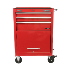  Work Shop Tool Box 685 x 460 x 1000 Red Tool Trolley 3 Drawers PMT120 Heavy Duty