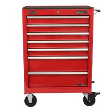  Work Shop Tool Box 685 x 460 x 1000 Red Tool Trolley 7 Drawers PMT121 New 598704