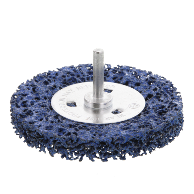 Paint and Rust Stripping wheel Blue Softer with shank 100x15,1/4