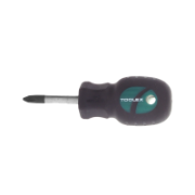 Screwdriver 38mm x No.2 Phillips Chrome Round Thru Tang Rubber Grip