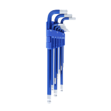  Hex Key & Ball 9pc Set 1.5mm -10MM S2 Steel Chrome Plated Mirror Finish