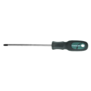 Screwdriver 150mm x No.2 Phillips Chrome Round Thru Tang Rubber Grip