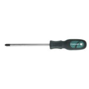 Screwdriver 150mm x No.3 Phillips Chrome Round Thru Tang Rubber Grip