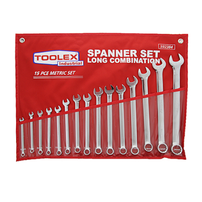 Spanner Set  Long 17pc Metric 6,7,8,9,10,11,12,13,14,15,16, 17,18,19,21,22&24MM Pouch