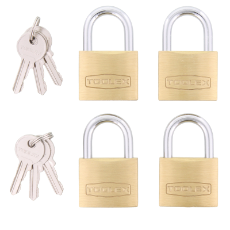  Padlock 40mm x 6.2mm 4 pack Brass Hardened Shackle with Rust Proof Locking Mechanism