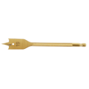 Flat Spade Bit 19MM For Prec Timber Drilling Hex Shank Ti-Nite Coated